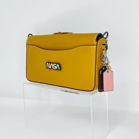 Custom Coach Dinky X NASA. One-of-a-Kind/ Upcycled. Yellow - Picture 5 of 16